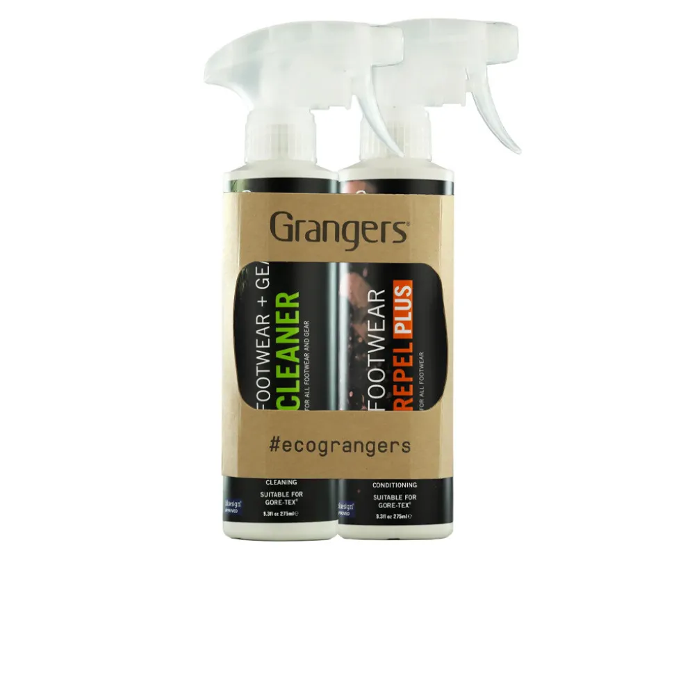 Grangers Footwear and Gear Cleaner and Footwear Repel Plus Eco Confezione doppia - SS25